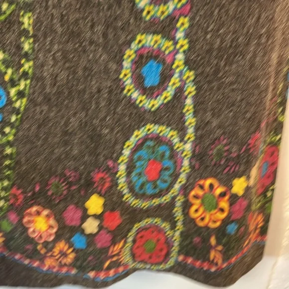 ARYEH Boho Hip Fanciful Long Flare Sleeved Colorful Sweater dress -M- #0029 - Picture 6 of 13